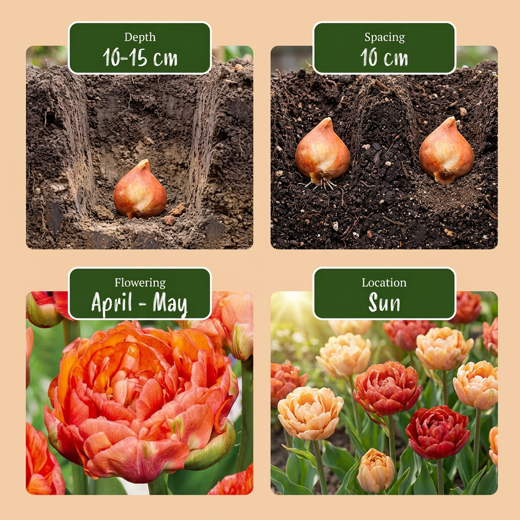 Gefüllte Tulpe Gudoshnik Double – Tulipa online kaufen | 24 bis 96 Blumenzwiebeln, gefüllt &amp; geflammt – Wurzelwerk Design