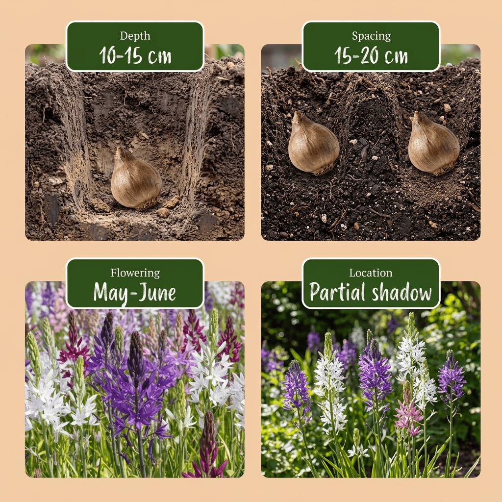 Prärielilie Mischung – Camassia leichtlinii online kaufen | 10 bis 40 Blumenzwiebeln, blau-weiß &amp; hoch – Wurzelwerk Design - Wurzelwerk Design