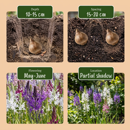Prärielilie Mischung – Camassia leichtlinii online kaufen | 10 bis 40 Blumenzwiebeln, blau-weiß &amp; hoch – Wurzelwerk Design