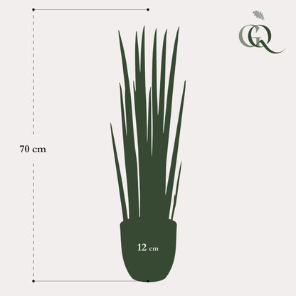 Kunstpflanze Sansevieria Cylindrica, Everspring, 70 cm hohe Frauenzunge aus Kunststoff, detailreiche Nachbildung, grüne Blätter