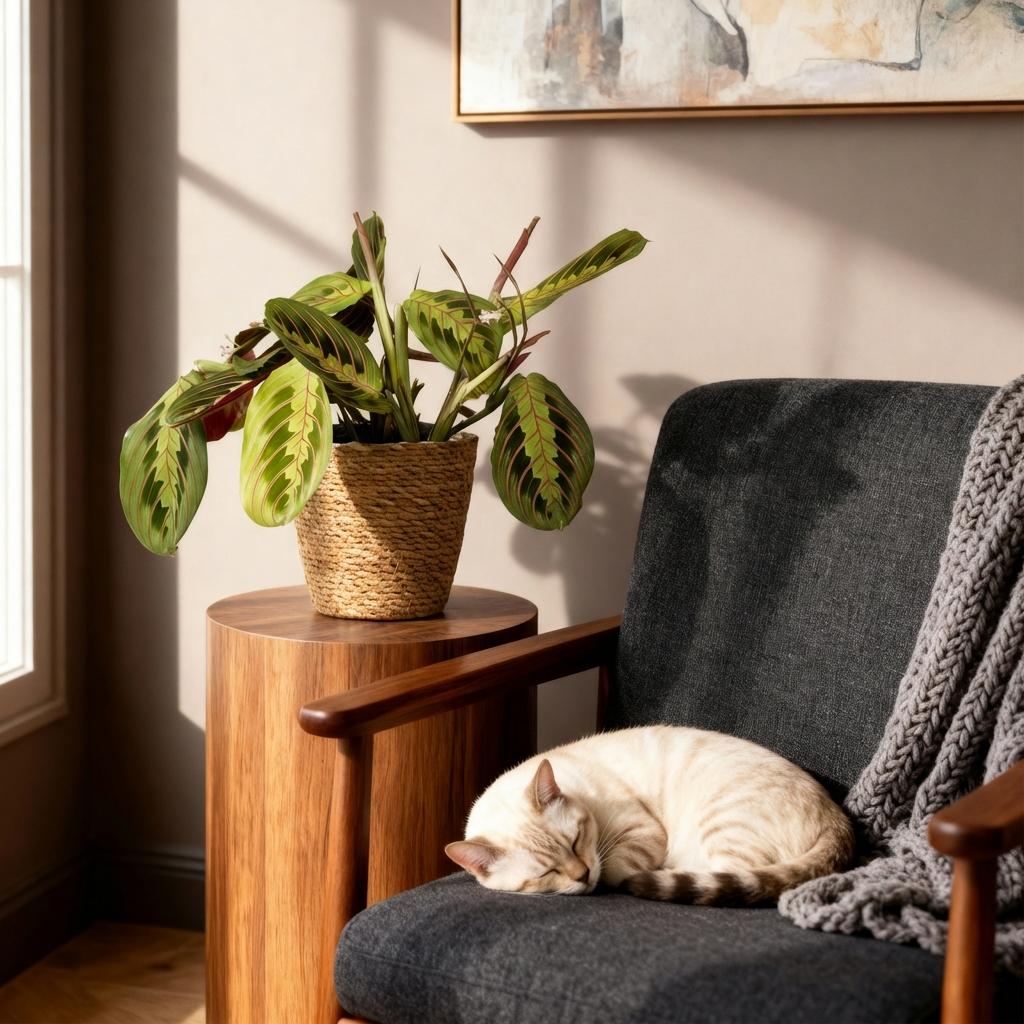Maranta Tricolour kaufen | Gebetspflanze – Topf Ø 12 cm, Höhe 25 cm - Wurzelwerk Design