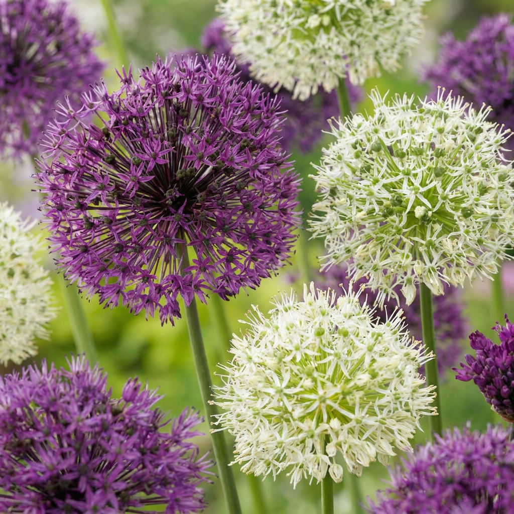 Zierlauch-Mischung Violett-Weiß – Allium online kaufen | 30 bis 320 Blumenzwiebeln, Bienenmagnet – Wurzelwerk Design