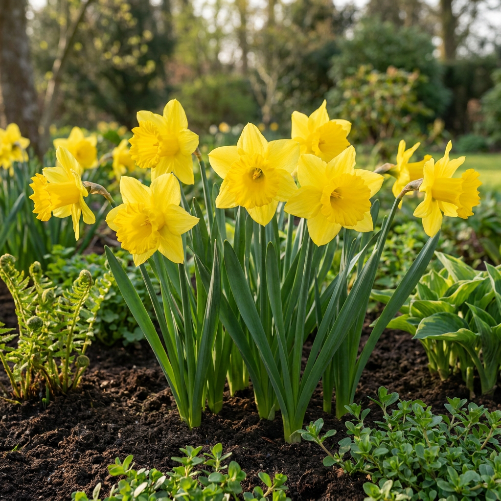 Gelbe Narzisse – Narcissus online kaufen | 70 bis 560 Blumenzwiebeln, klassisch goldgelb – Wurzelwerk Design