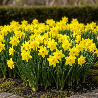 Blumenzwiebeln Narzisse Tete - A - Tete | 25 Stück Gelb – Zwiebelgröße 10/11 – XXL Pack - Wurzelwerk Design