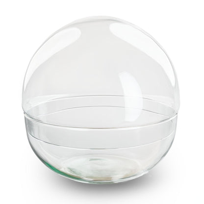 Zweiteilige Terrariumflasche Dome XL von Everspring, durchsichtiges Glas, Ø 28 cm, für Terrarien und Pflanzen.