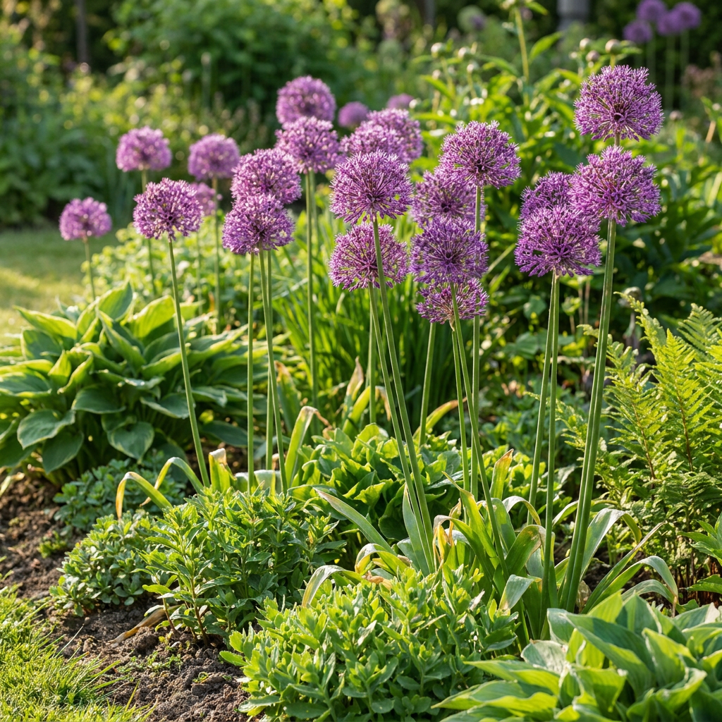 Zierlauch Purple Rain – Allium online kaufen | 160 bis 320 Blumenzwiebeln, violett &amp; großblütig – Wurzelwerk Design