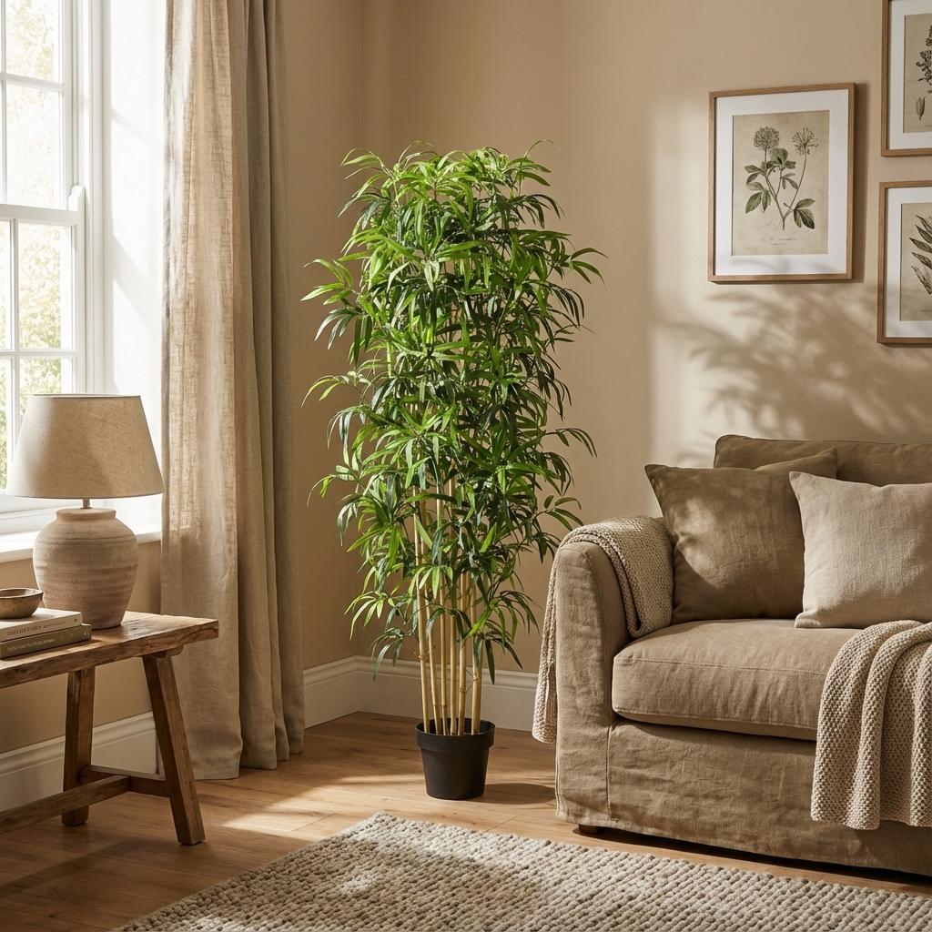 Künstlicher Bambus, Everspring, 150cm oder 180cm hohe Zimmerpflanze, grüne Blätter, realistische Dekoration für Zuhause