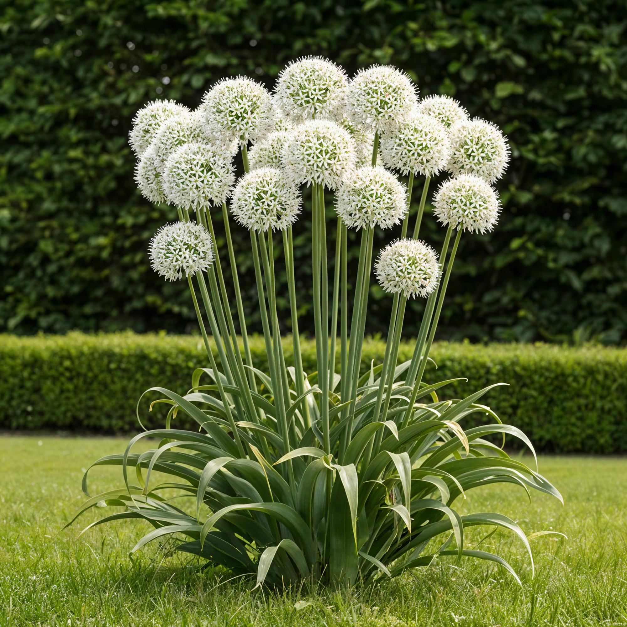 Blumenzwiebeln Allium Mount Everest | 3 Stück Weiß – Zwiebelgröße 16/18 – XXL Pack