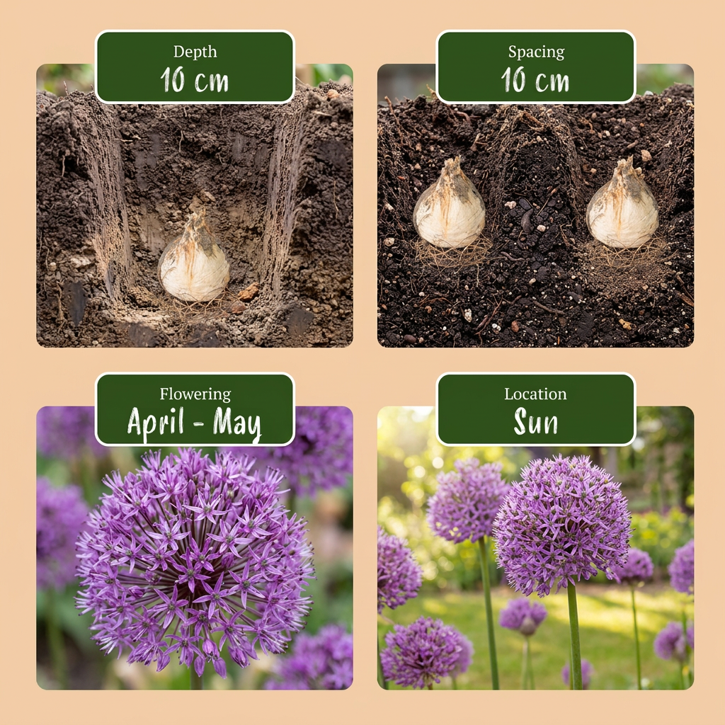 Zierlauch-Mischung für große Flächen – Allium online kaufen | 160 bis 640 Blumenzwiebeln – Wurzelwerk Design