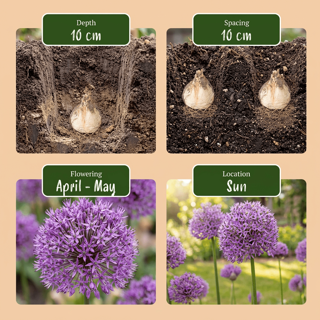 Zierlauch-Mischung für große Flächen – Allium online kaufen | 160 bis 640 Blumenzwiebeln – Wurzelwerk Design - Wurzelwerk Design