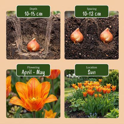 Tulpe Vendeeglobe – Tulipa online kaufen | 24 bis 96 Blumenzwiebeln, leuchtend Gelb – Wurzelwerk Design