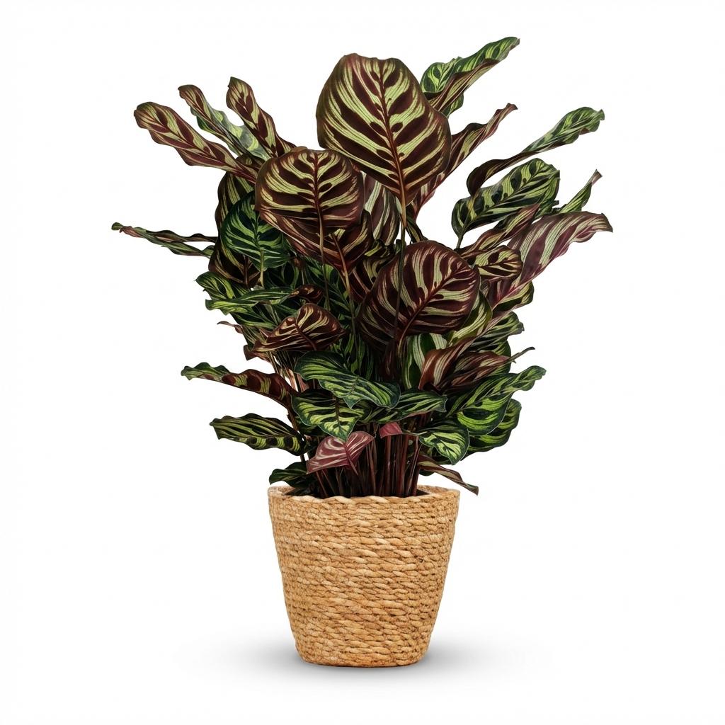 Calathea Makoyana kaufen | Pfauen-Korbmarante – Topf Ø 19 cm, Höhe 70 cm - Wurzelwerk Design