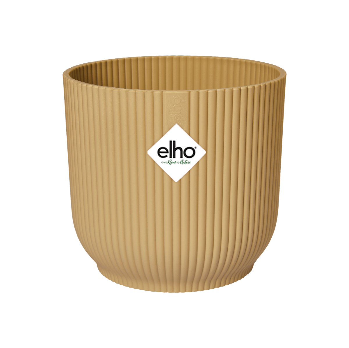 Topf elho Vibes Fold Round beige - D14 x H13 - Wurzelwerk Design