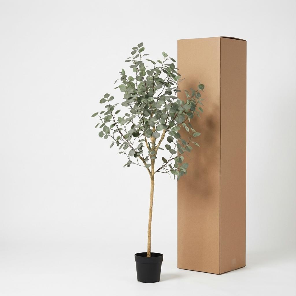 Künstlicher Eukalyptus Baum 180cm von Everspring, realistisch aussehende Pflanze mit grünen Blättern.