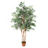Everspring Künstlicher Ficus Exotica Pflanze, 150 cm hoch mit grünen Blättern, dekorative Zimmerpflanze, Nahaufnahme der Blätter