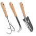 Gartenwerkzeug - Set - Handschaber - Fugenschaber - Pflanzkelle - Stahl verzinkt - Wurzelwerk Design