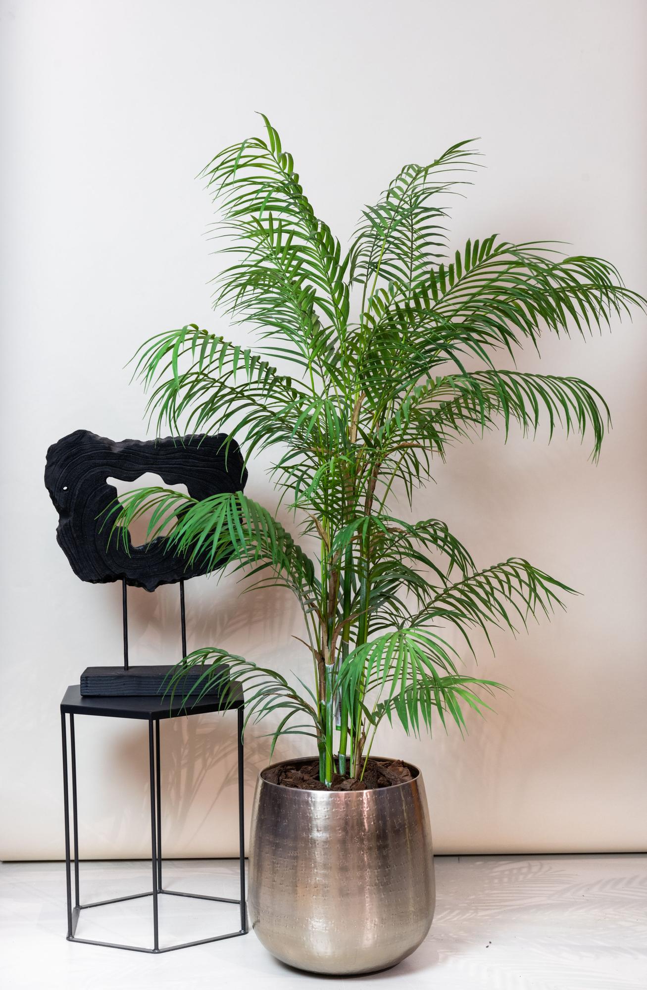 Kunstpflanze Chamaedorea elegans Bergpalme, 120 cm hoch im Topf für Wohnzimmer oder Büro