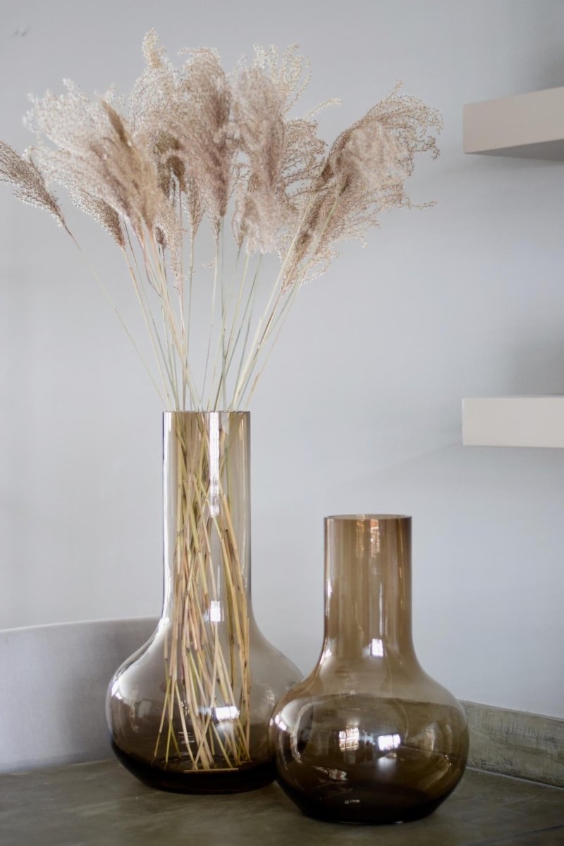 Vase Glas - S - H37 W25 - Seim - Taupe - Wurzelwerk Design