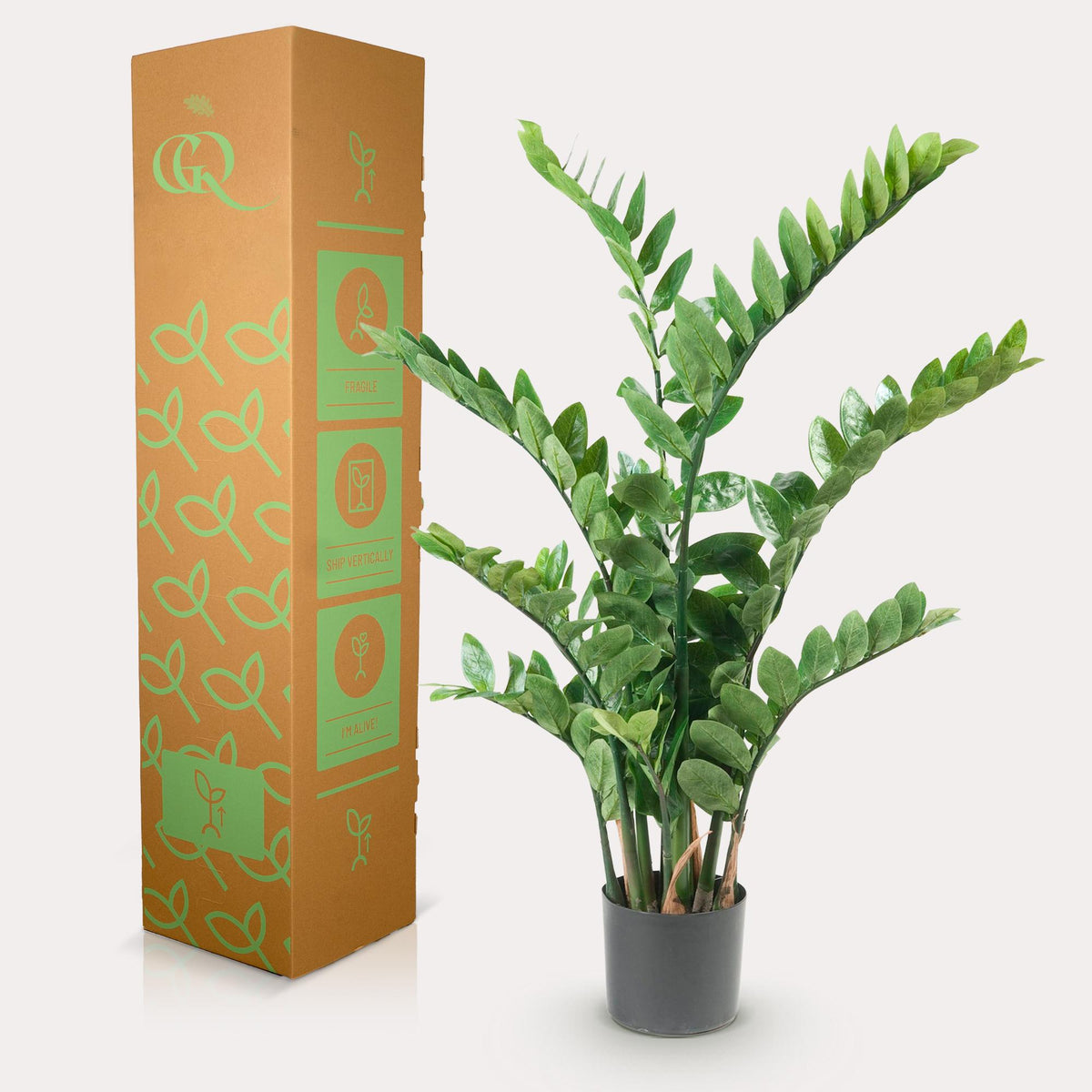 Kunstpflanze Zamioculcas, Zimmerpalme von Everspring, 110 cm hohe grüne, lebensechte Zimmerpflanze, ideal für Dekoration