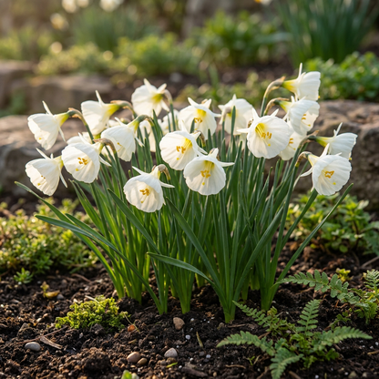 Reifrock-Narzisse Weiß – Narcissus bulbocodium online kaufen | 20 bis 160 Blumenzwiebeln, zierlich &amp; ungewöhnlich – Wurzelwerk Design