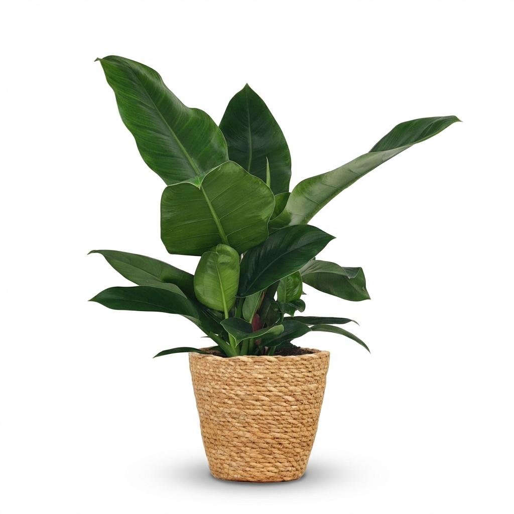 Philodendron Imperial Green kaufen | Zimmerpflanze – Topf Ø 19 cm, Höhe 65 cm - Wurzelwerk Design