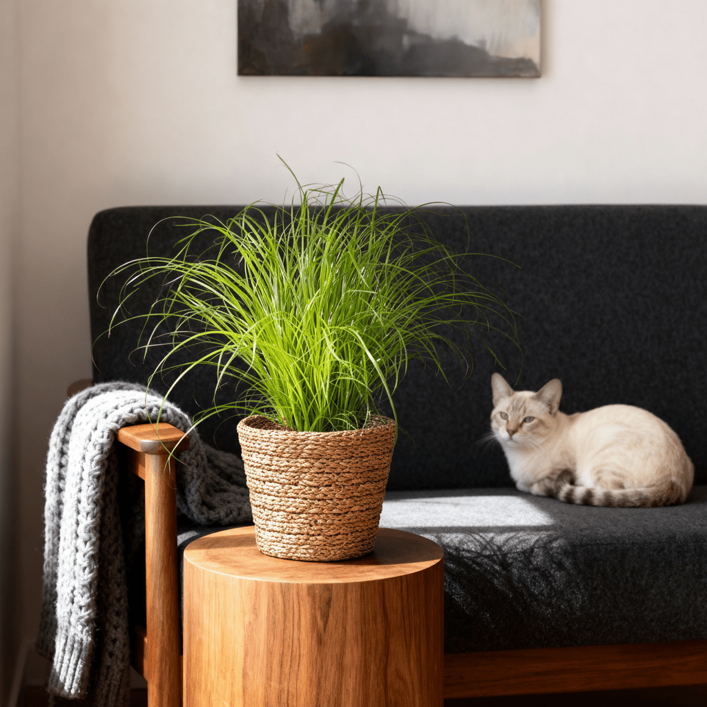 Katzenpflanze kaufen | Cyperus alternifolius Zumula – Topf Ø 12 cm - Wurzelwerk Design