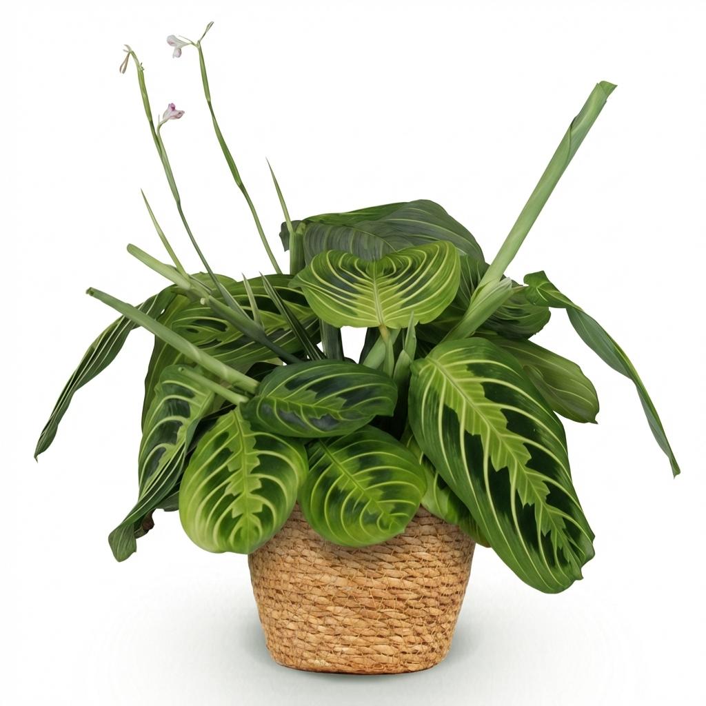 Maranta Lemon Lime kaufen | Gebetspflanze – Topf Ø 12 cm, Höhe 25 cm - Wurzelwerk Design
