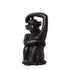 Deko - Skulptur Sitzender Affe - Schwarz - Wurzelwerk Design