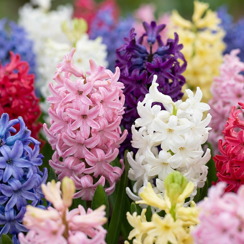 Hyazinthen-Mischung – Hyacinthus orientalis online kaufen | 20 bis 80 Blumenzwiebeln, bunt &amp; intensiv duftend – Wurzelwerk Design