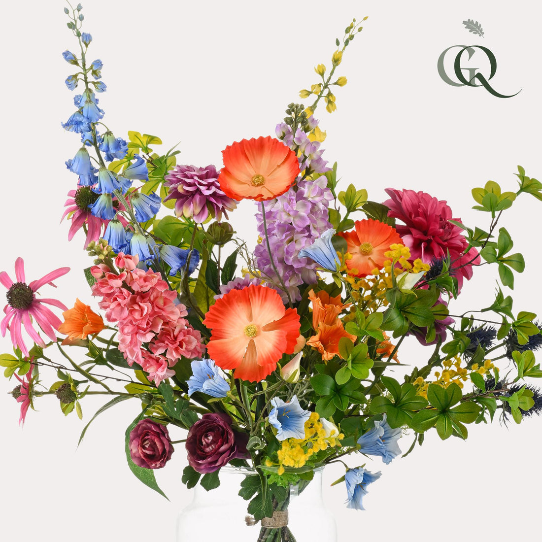 Großer elektrischer Blumenstrauß XL Electric Love von Everspring, 90 cm hohe, bunte künstliche Blumen in einer natürlichen Anordnung.