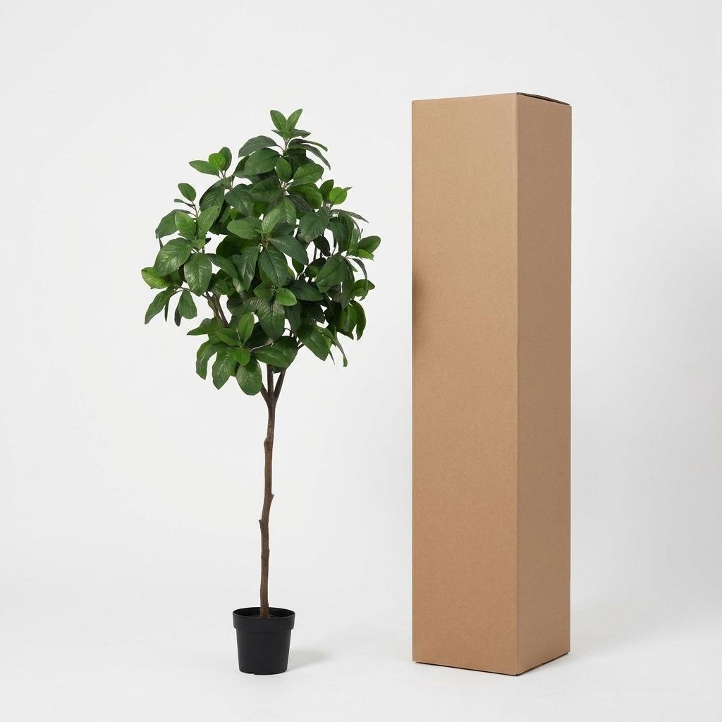 Everspring Magnolia Kunstpflanze, 190cm hoch, mit grünen Blättern und weißen Blüten, realistisch aussehende Dekorationspflanze