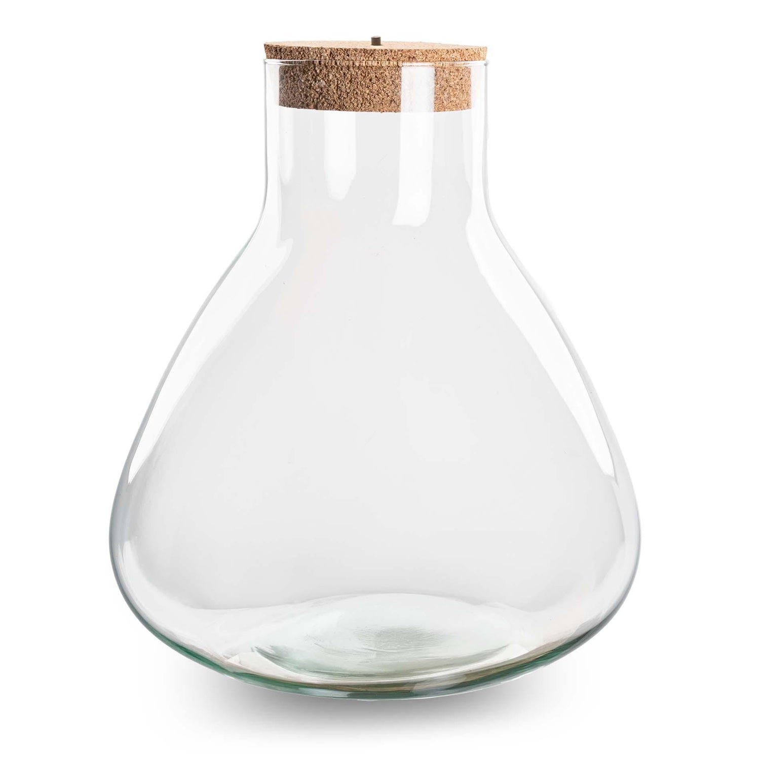 Terrariumflasche mit Beleuchtung Sam XL von Everspring, Ø 30 cm, Höhe 32 cm, transparent mit LED-Licht, dekoratives Terrarienaccessoire