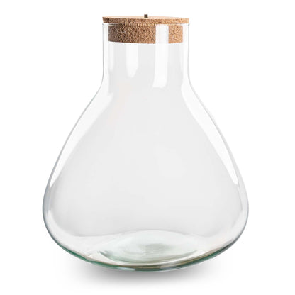 Terrariumflasche mit Beleuchtung Sam XL von Everspring, Ø 30 cm, Höhe 32 cm, transparent mit LED-Licht, dekoratives Terrarienaccessoire