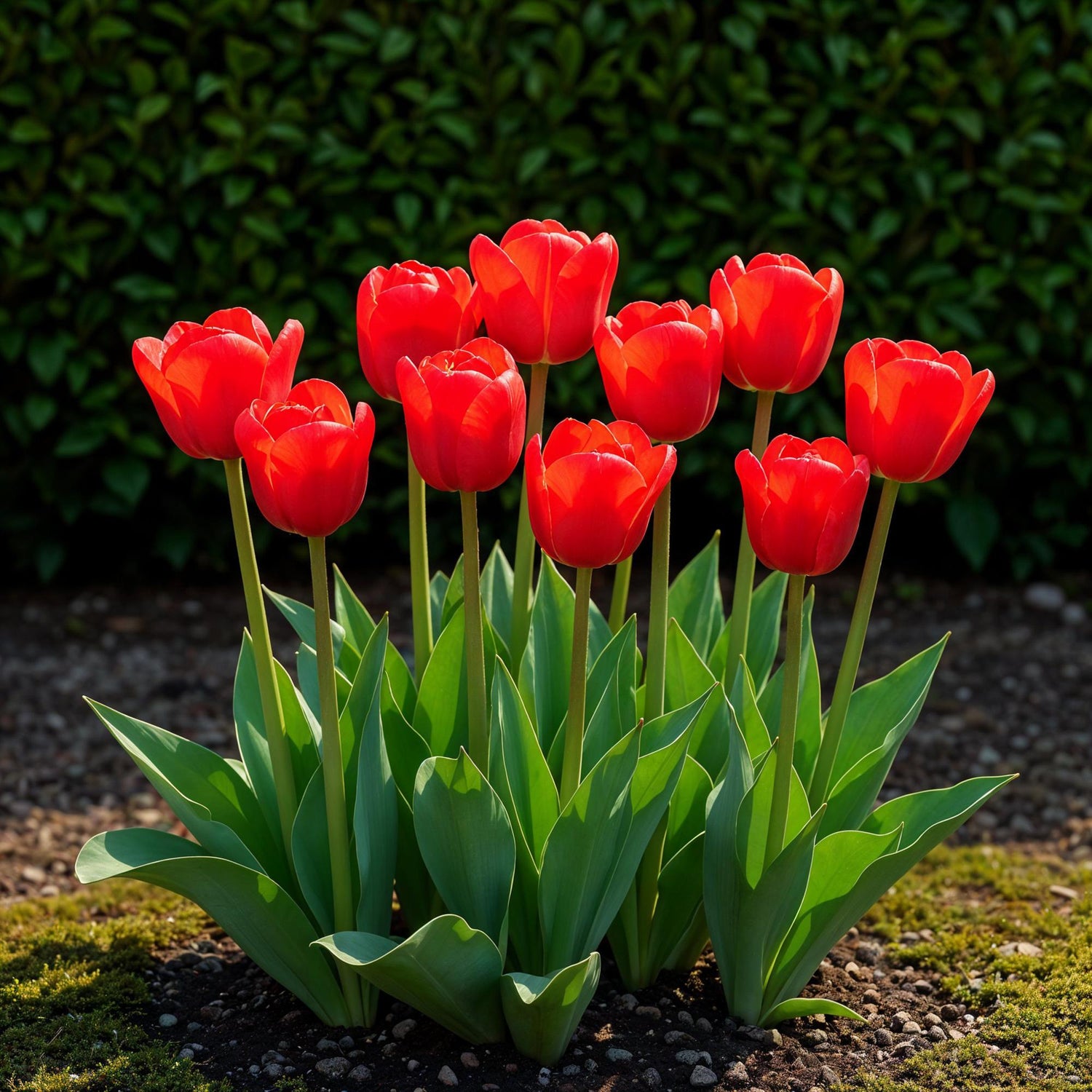 Everspring Tulpen Triumph Red, 15 rote Zwiebeln Größe 11/12, XXL Pack, frische Zwiebeln für schöne Frühlingsblumen.