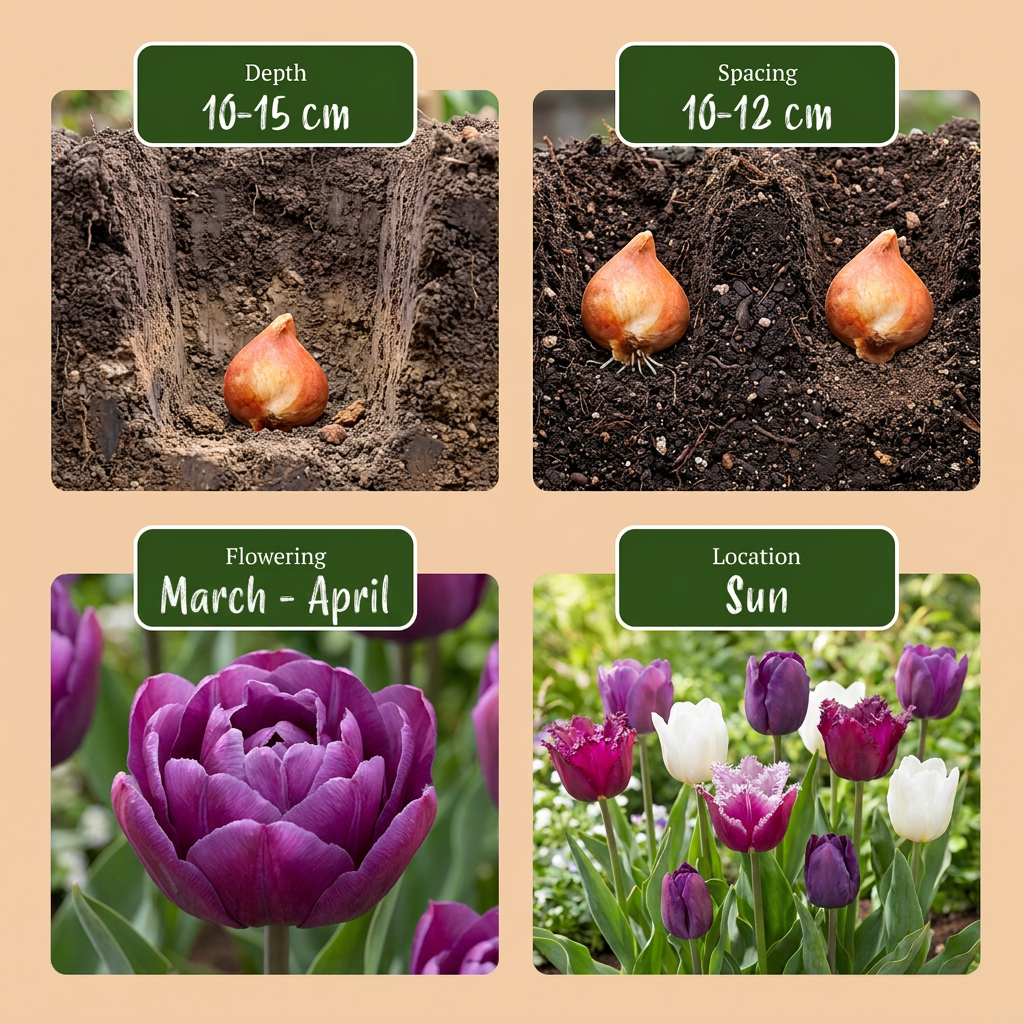 Tulpen-Mischung Blueberry – Tulipa online kaufen | 24 bis 280 Blumenzwiebeln in Violett- und Blautönen – Wurzelwerk Design