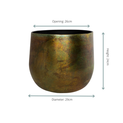 Topf Elisa Vintage Kupfer in verschiedenen Größen D29xH24, D39xH33, D46xH38