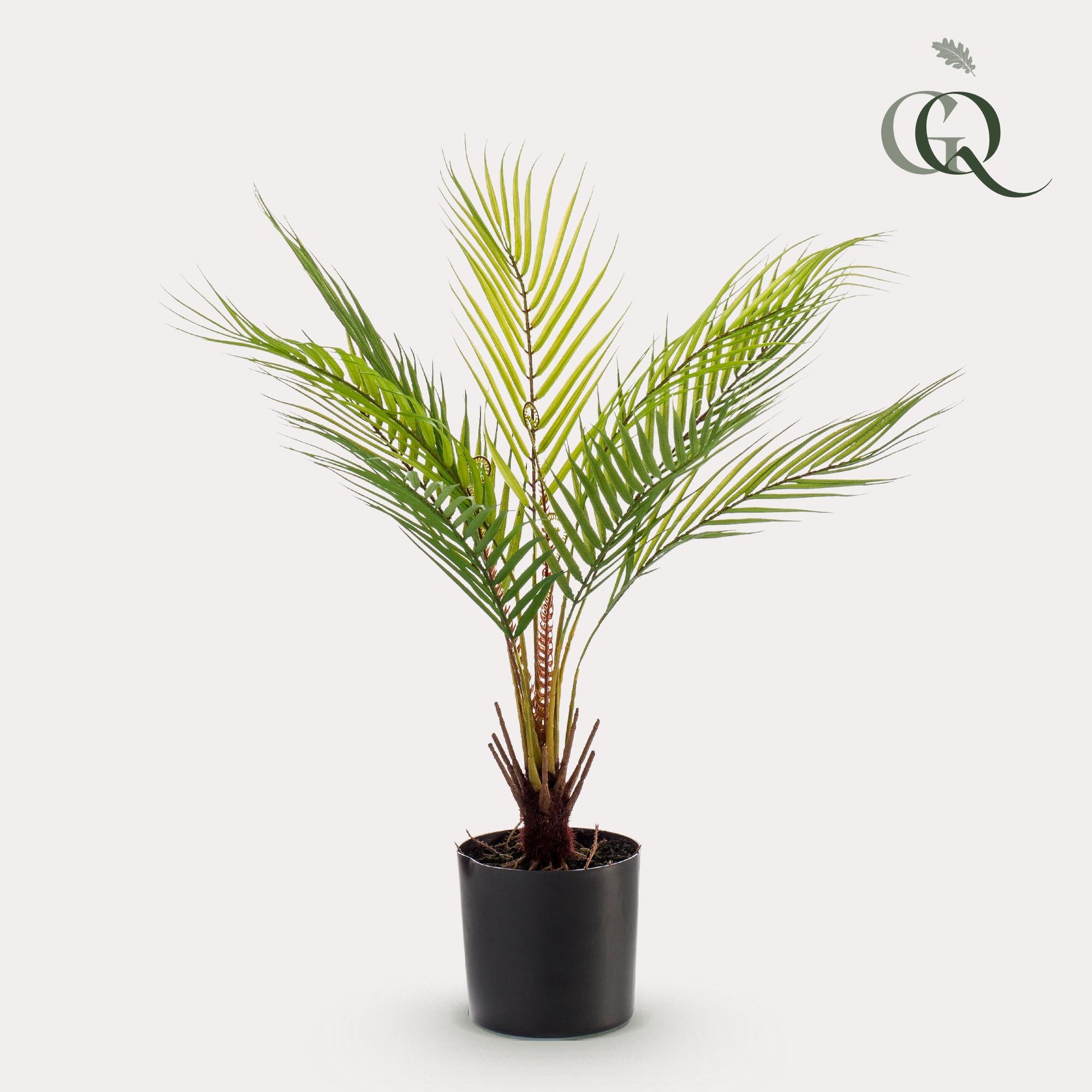 Kunstpflanze Chamaedorea Elegans Bergpalme von Everspring, 50 cm hoch, detailreiche künstliche Zimmerpflanze