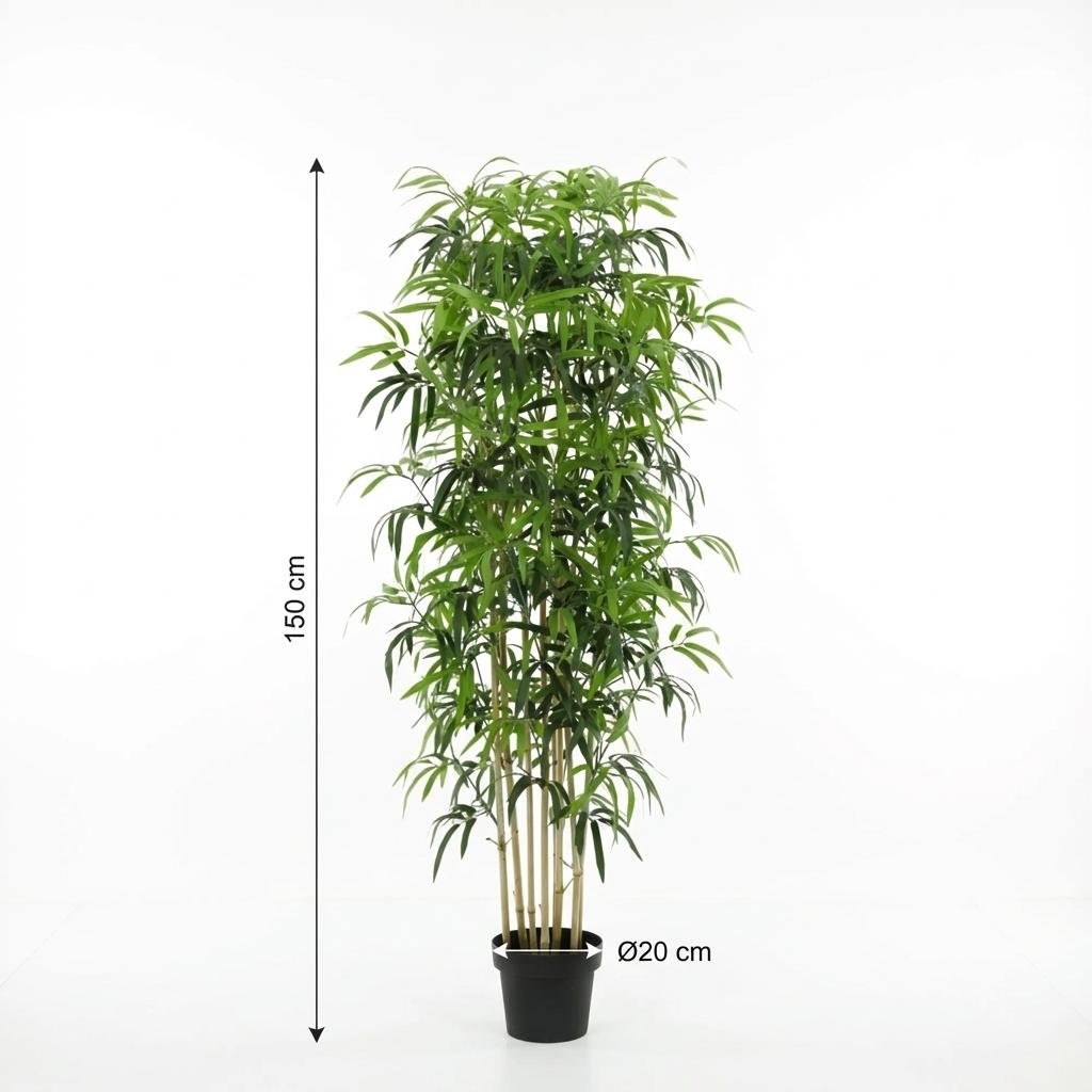 Künstlicher Bambus von Everspring, 150cm oder 180cm hoch, als dekorative Zimmerpflanze auf einem Bild.