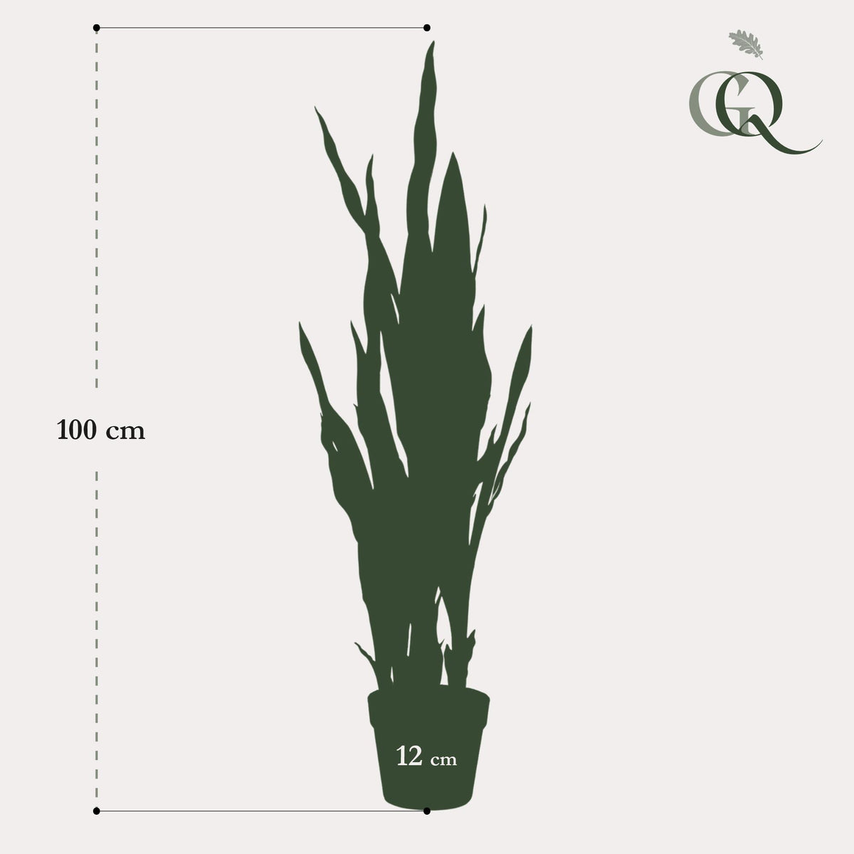 Künstliche Sansevieria ‘Black Coral’ Pflanze von Everspring, 97 cm hohe Frauenzunge, detailreiche grüne und schwarze Blätter