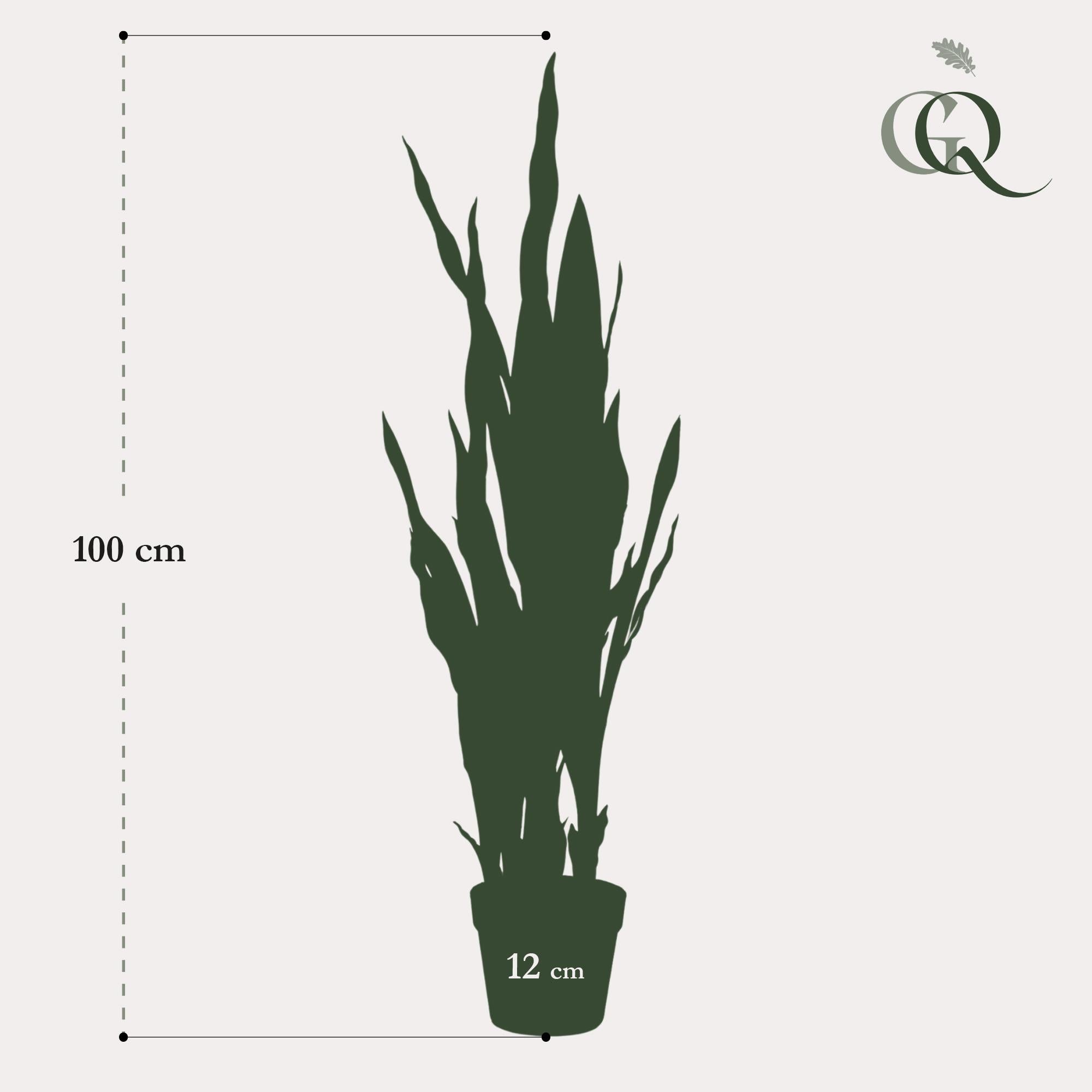 Künstliche Sansevieria ‘Black Coral’ Pflanze von Everspring, 97 cm hohe Frauenzunge, detailreiche grüne und schwarze Blätter