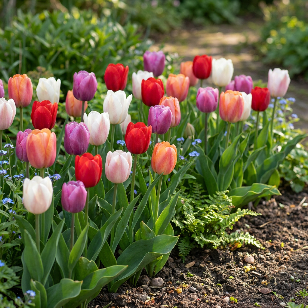 Tulpen-Mischung Glowing with Pride – Tulipa online kaufen | 15 bis 120 Blumenzwiebeln, leuchtende Farben – Wurzelwerk Design