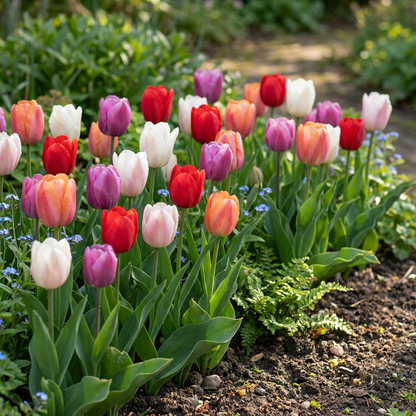 Tulpen-Mischung Glowing with Pride – Tulipa online kaufen | 15 bis 120 Blumenzwiebeln, leuchtende Farben – Wurzelwerk Design