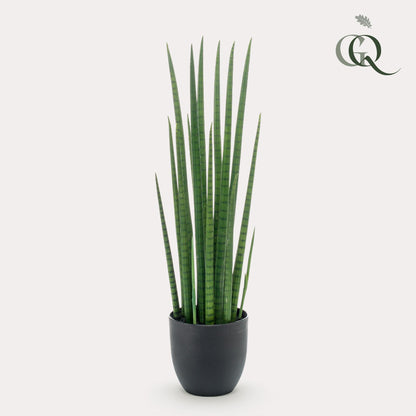 Kunstpflanze Sansevieria Cylindrica, Frauenzunge, 70cm, Everspring, dekorative, grüne Zimmerpflanze aus Kunststoff