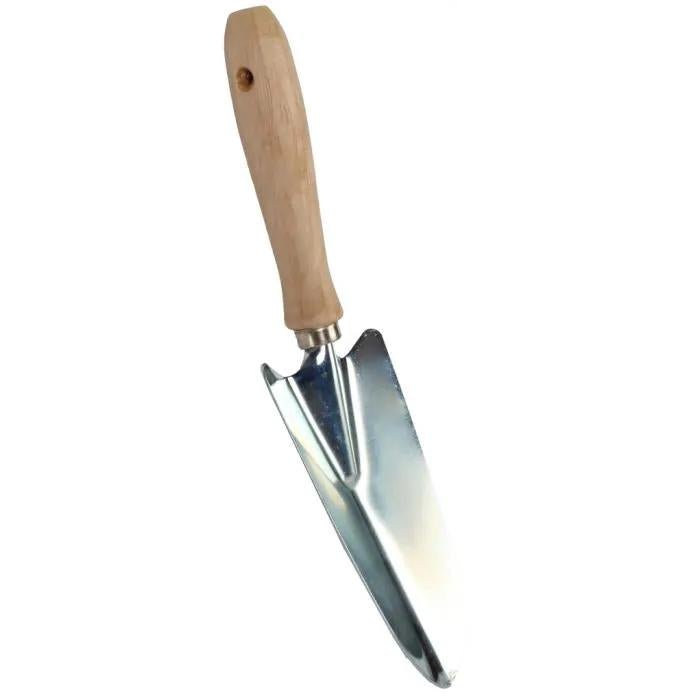 Pflanzkelle - Breit - Stahl verzinkt - Holzgriff - Wurzelwerk Design