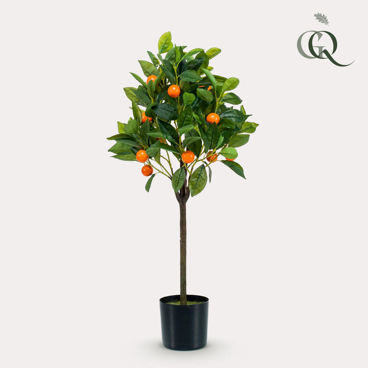 Everspring Kunstpflanze Citrus Sinensis Orangenbaum, 75 cm, realistische grüne Blätter und orange Früchte, dekorative Zimmerpflanze