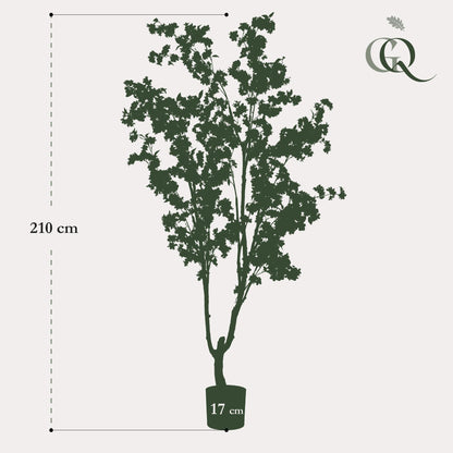 Kunstpflanze Kirschblüte (Prunus) Rosa von Everspring, 210 cm hohe künstliche Blütenpflanze mit rosa Blüten, Nahaufnahme des Detail.
