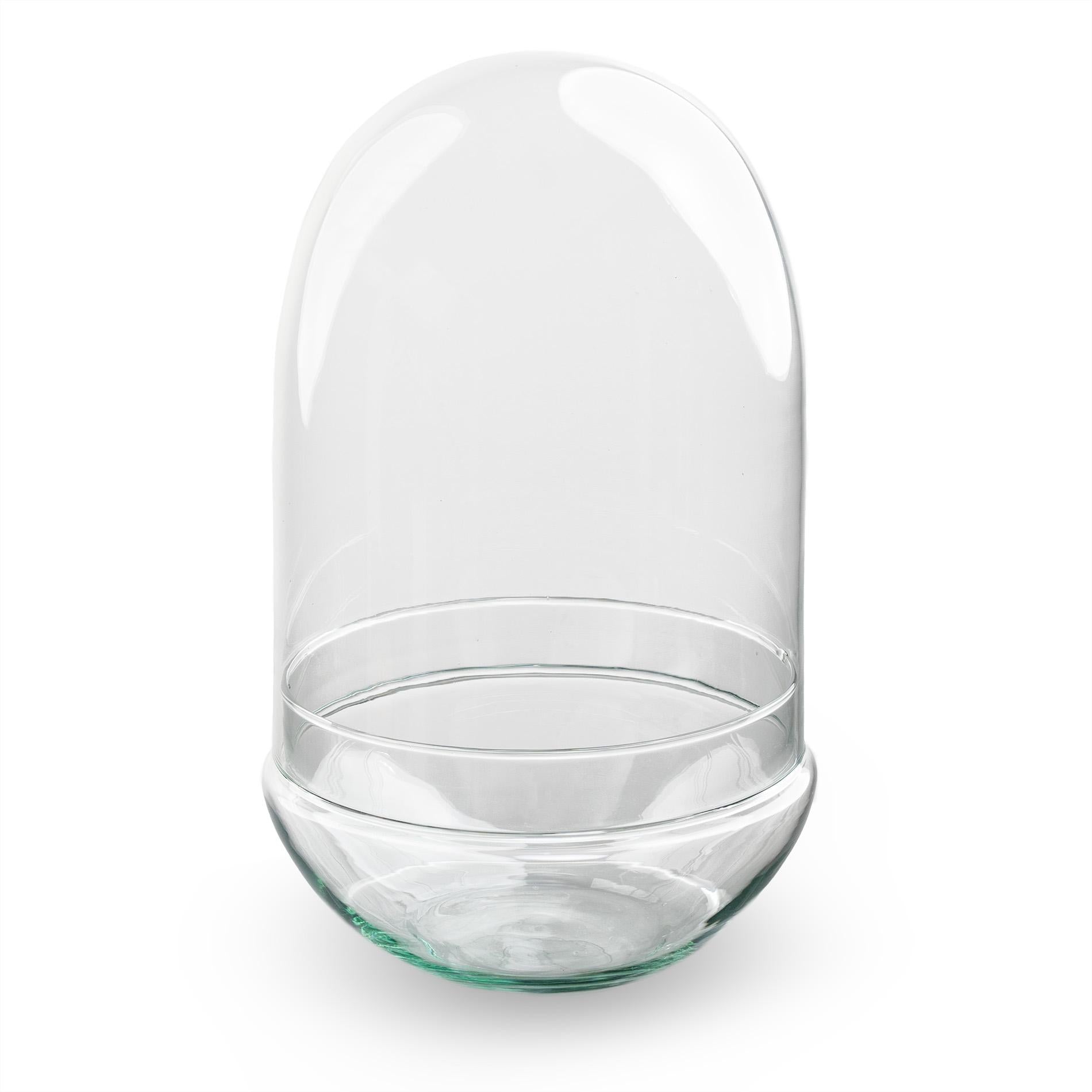 Zweiteilige Everspring Terrariumflasche Ei XL, Durchmesser 17,5 cm, Höhe 30 cm, für Terrarien und Pflanzen.