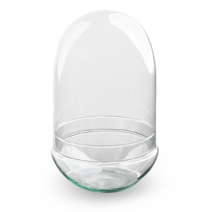 Zweiteilige Everspring Terrariumflasche Ei XL, Durchmesser 17,5 cm, Höhe 30 cm, für Terrarien und Pflanzen.