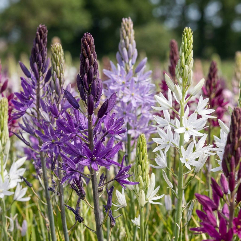 Prärielilie Mischung – Camassia leichtlinii online kaufen | 10 bis 40 Blumenzwiebeln, blau-weiß &amp; hoch – Wurzelwerk Design