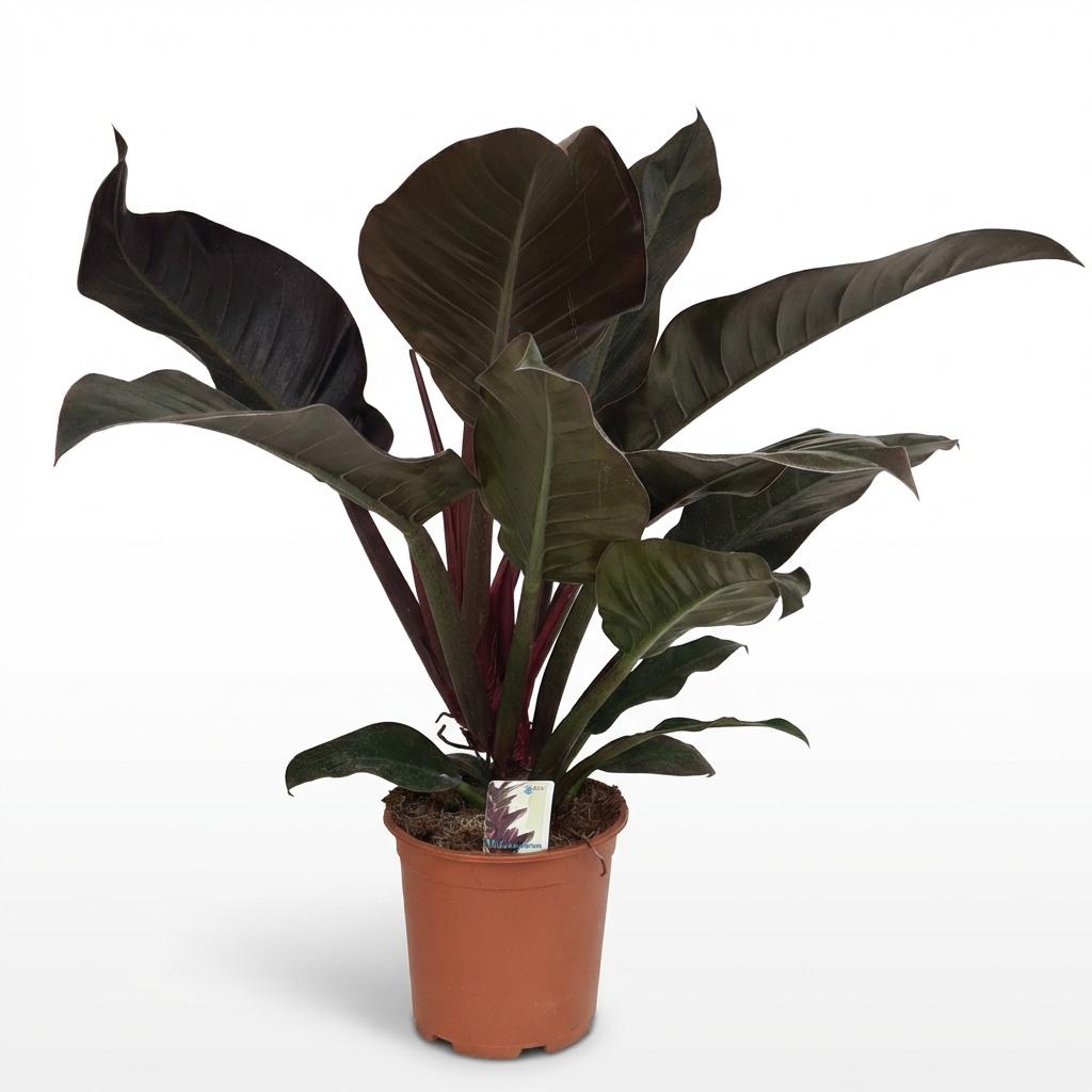 Philodendron Imperial Red kaufen | Zimmerpflanze – Topf Ø 19 cm, Höhe 60 cm - Wurzelwerk Design
